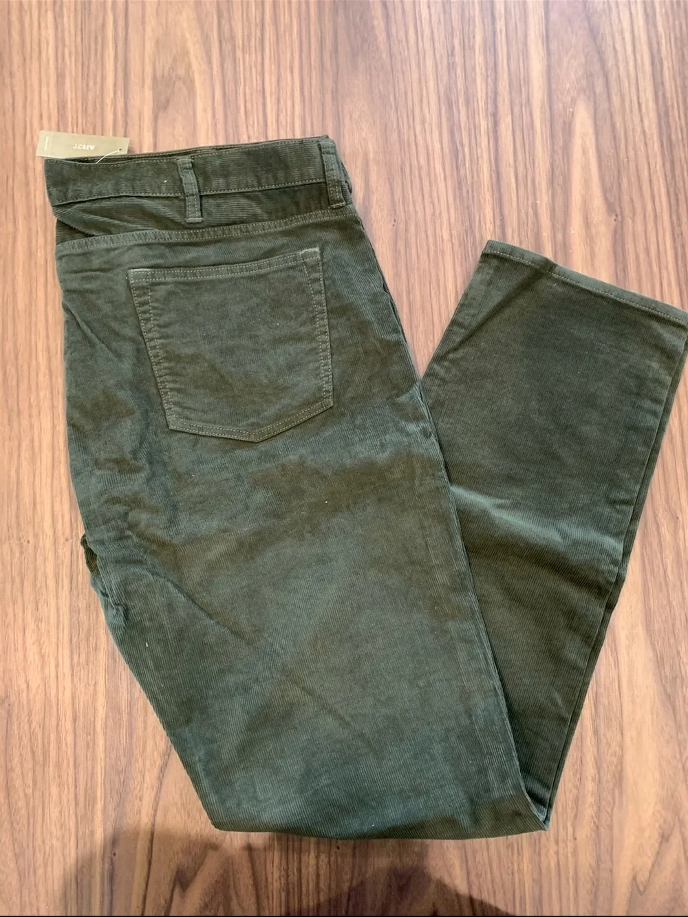 J. Crew Slim Corduroy Men’s Jeans in Olive Green